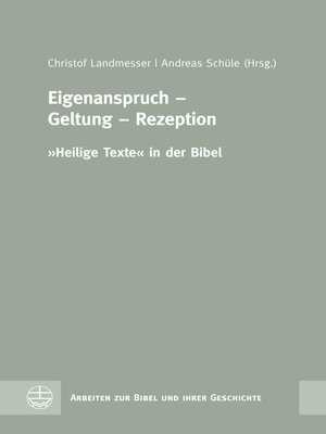 cover image of Eigenanspruch – Geltung – Rezeption